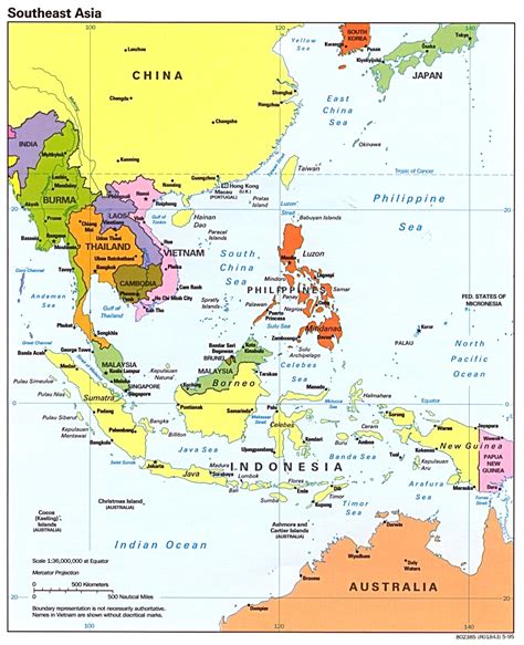 Map of Southeast Asia Region | Maps of Asia Regional Political City