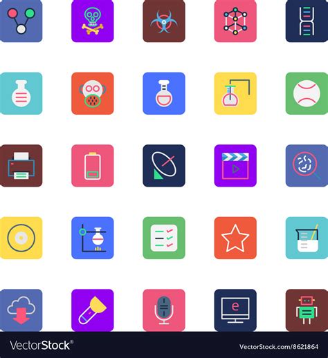 Science and Technology Colored Icons 4 Royalty Free Vector