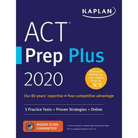 Kaplan Test Prep: ACT Prep Plus 2020 : 5 Practice Tests + Proven ...