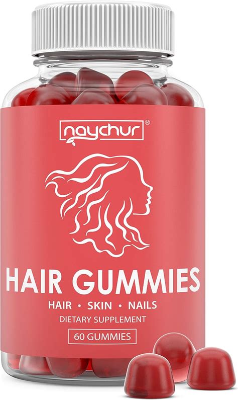 Amazon.com: Hair Growth Vitamins Biotin Gummies - Hair Skin and Nails Vitamins for Faster Hair ...