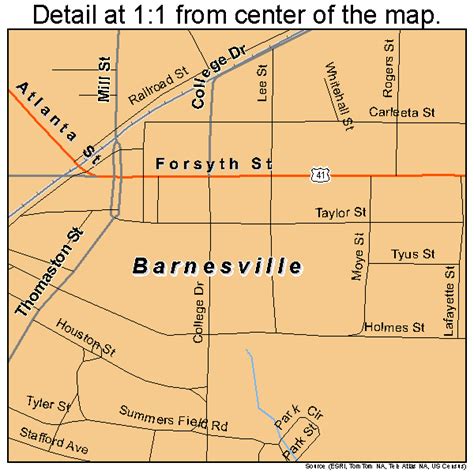 Barnesville Georgia Street Map 1305344