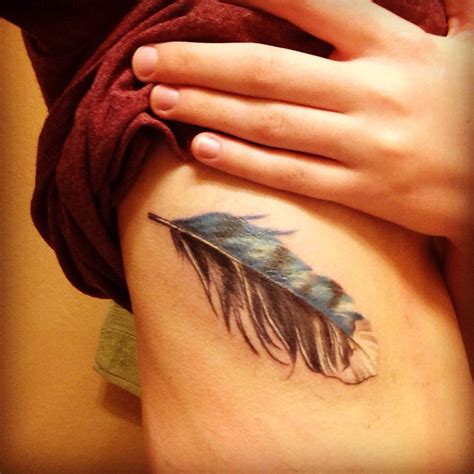 Blue jay feather tattoo. #tattoo #bluejay #feather | Classy tattoos ...