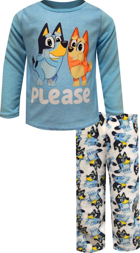 Favorite Characters Boys' Bluey and Bingo Fleece Toddler Pajamas (2T ...