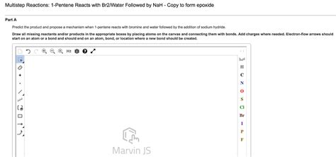 Solved Multistep Reactions: 1-Pentene Reacts with Br2/Water | Chegg.com