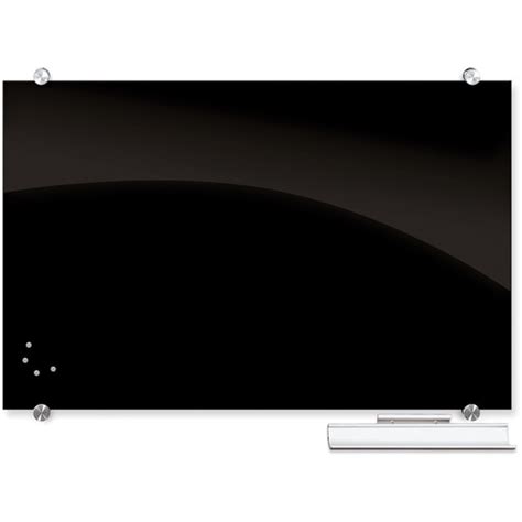 Balt Visionary Black Magnetic Glass Dry Erase Whiteboard 84061