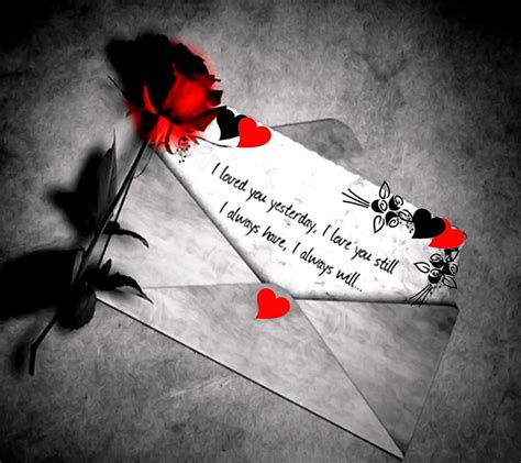 Love Letter, red, rose, love, red and black hearts, writing, letter, HD wallpaper | Peakpx