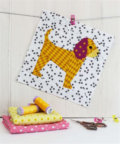 Dog Quilt Block Pattern, PDF Instant Download, Foundation Paper Piecing ...