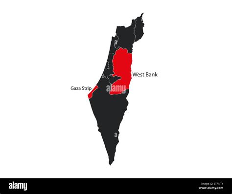 Israel, gaza west bank map vector Stock Vector Image & Art - Alamy