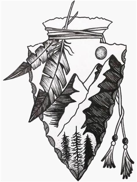 Indian Arrowhead Drawing