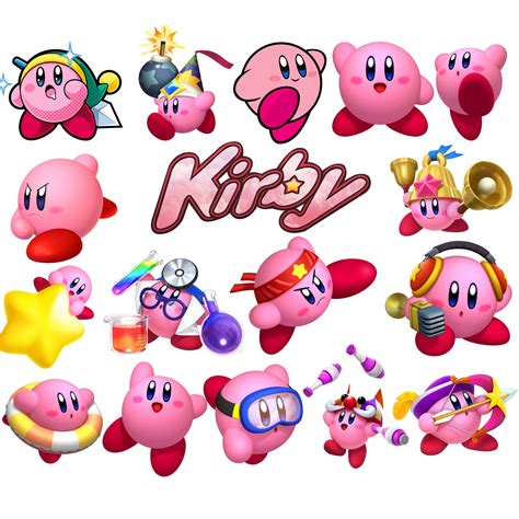 Kirby Png Bundle, Kirby Png Clipart Set, Kirby Package, Cartoon Characters - Etsy