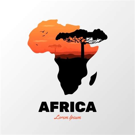 Free Vector | Africa map logo template | Map logo, Travel graphic ...