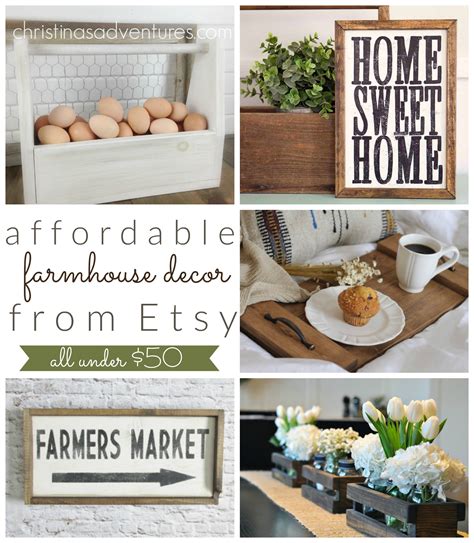 Affordable Farmhouse Decor on Etsy: all under $50 - Christinas Adventures