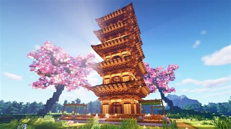 Minecraft: How to build a Ultimate Japanese Pagoda Minecraft Map