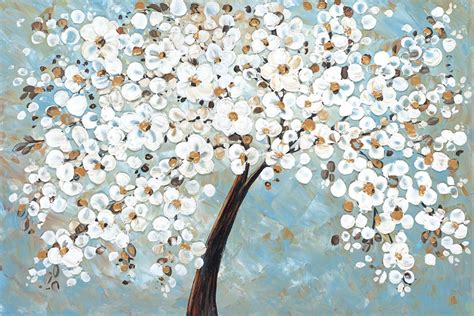 White Cherry Blossom Canvas Print | White cherry blossom, Cherry blossom decor, Cherry blossom ...