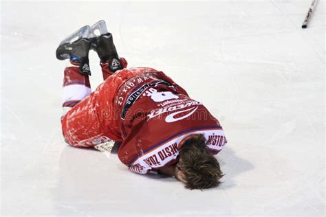 Injury - Ice Hockey Player Editorial Stock Photo - Image: 12358478