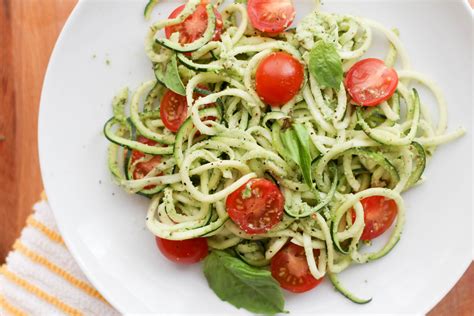 Zucchini Spaghetti with Vegan Pesto Sauce - Fit Life with Fran