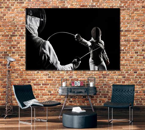 Fencing Canvas Print Fencer Wall Art Fencing Wall Decor | Etsy