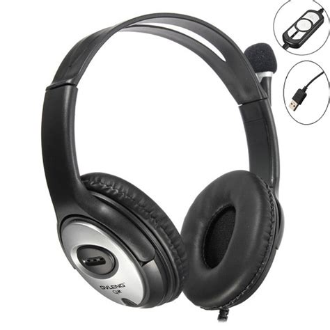 Wired Noise cancelling Surround Sound USB Stereo Supe r Bass Headband ...