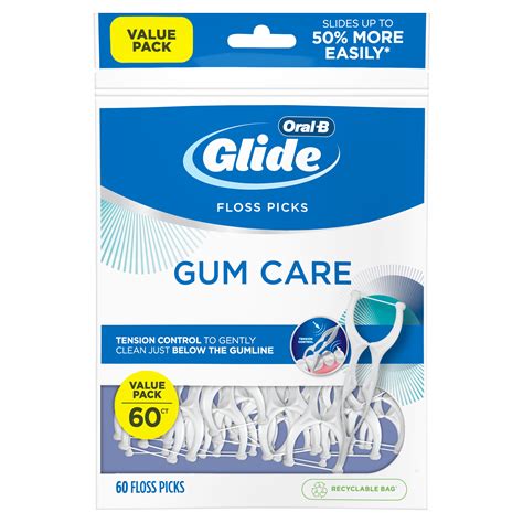 Buy Oral-B Glide Gum Care Floss Picks, Tension Control, 60 Ct Online at ...