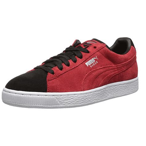 PUMA - PUMA Men's Suede Classic Plus Sneakers, High Risk Red/Black - Walmart.com - Walmart.com