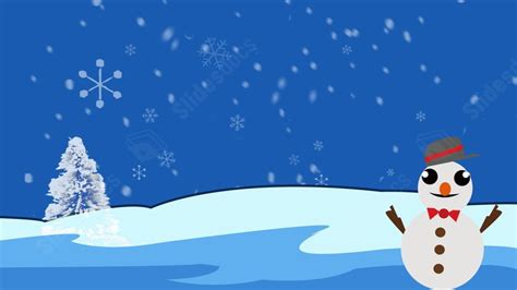 Winter Mountain Snow Heavy Snowman Powerpoint Background For Free ...