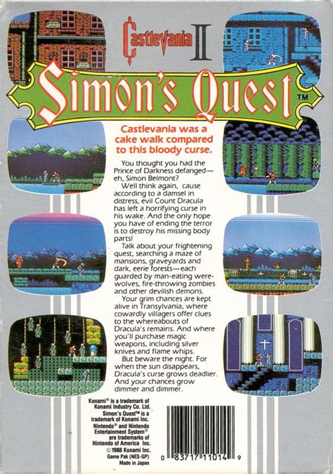 Castlevania II: Simon's Quest (1987) NES box cover art - MobyGames