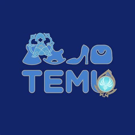 the word temi with an image of two people in blue and gold on it