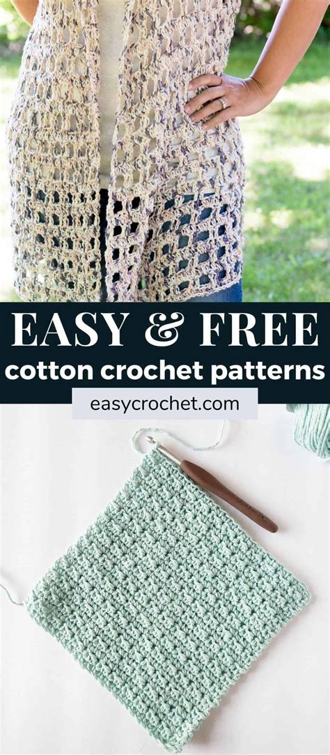 Cotton Yarn Crochet Projects, Cotton Yarn Crochet Pattern, Crochet Washcloth Free Pattern ...