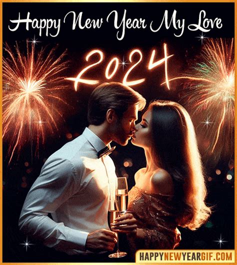 Happy New Year Wishes For My Love 2024 GIFs, IMAGES 😘