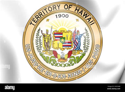 3D Seal of Territory of Hawaii (1900-1959). 3D Illustration Stock Photo ...