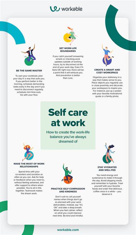 Self care at work: tips and tricks [infographic] - Workable