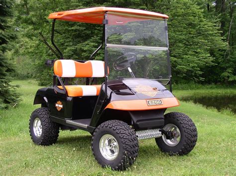 Harley Theme Golf Cart | Golf carts, Golf, Custom golf carts