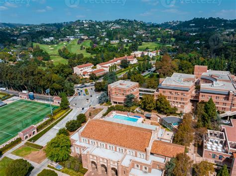 Aerial view of the Football stadium at the University of California ...