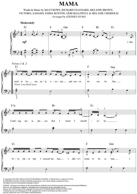 Il Divo Mama Sheet Music Notes, Chords Download Printable Piano, Vocal ...