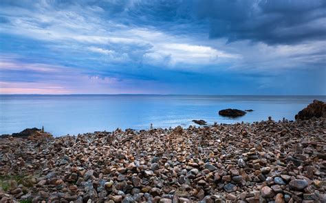 rock, Sweden, Beach, Landscape, Sea, Clouds, Sunrise Wallpapers HD ...