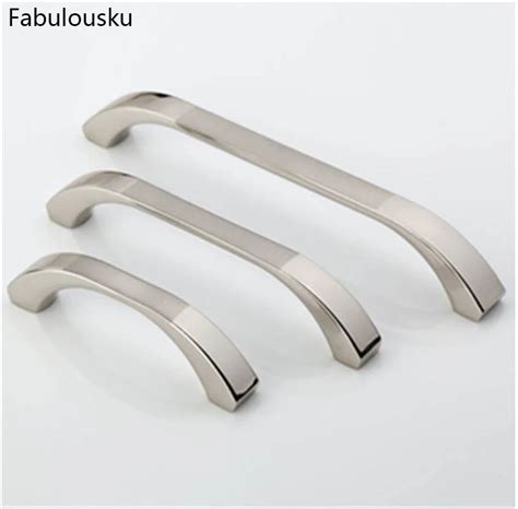 4 Size Stainless Steel Satin Nickel Kitchen Cabinet Door Drawer Handle ...