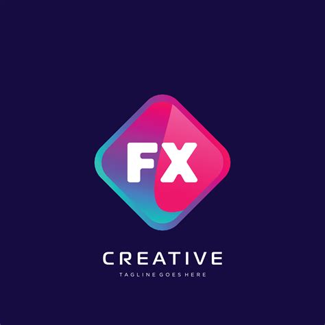 FX initial logo With Colorful template vector. 21494484 Vector Art at Vecteezy