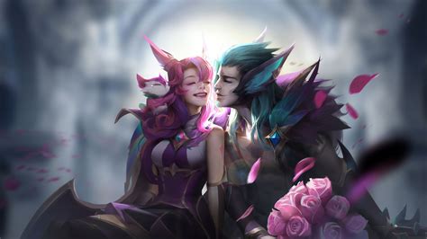 Star Guardian Xayah And Rakan Love Wallpapers | League Of Legends