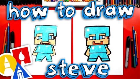 How To Draw Minecraft Steve With Diamond Armor - YouTube