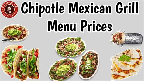 Chipotle Mexican Grill Menu Price List 2023 USA [UPDATED]