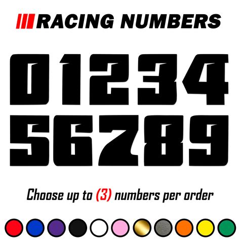 Racing Numbers Vinyl Decal Sticker | Dirt Bike Plate Number Bmx Competition 829 - New for sale ...