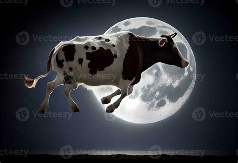 Cow jump over the moon. Generate Ai 24349927 Stock Photo at Vecteezy