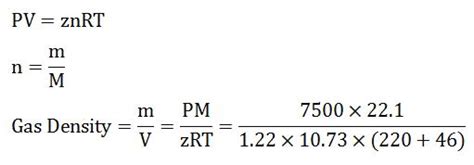 Example of Real Gas Calculation‎