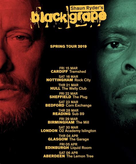 BLACK GRAPE ANNOUNCE UK SPRING TOUR 2019