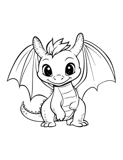 Baby Ice Dragon Coloring Pages