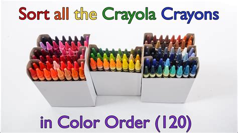 120 Crayola Crayons In Color Order : Crayola