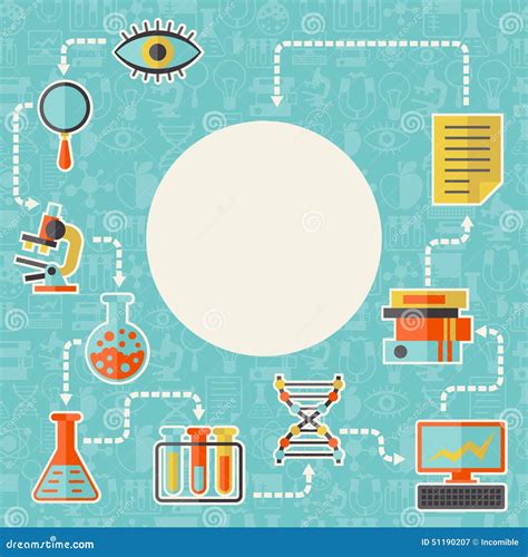 Science Concept Background In Flat Design Style Stock Vector - Image: 51190207