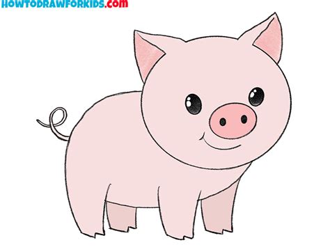 How to Draw a Pig - Easy Drawing Tutorial For Kids