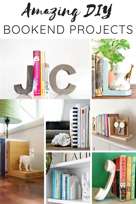 21 Amazing DIY Bookend Projects That You Will Love! - Salvaged Living