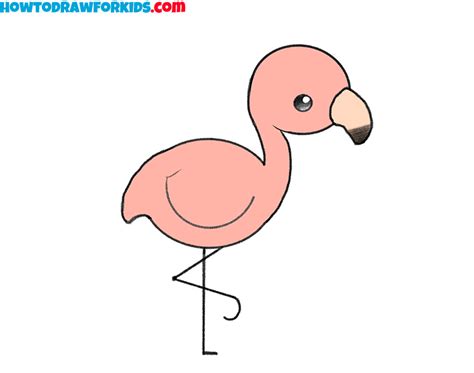 Flamingo Head Drawing